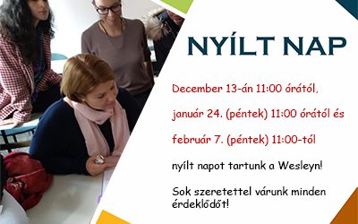 Nyílt nap a Wesley-n!