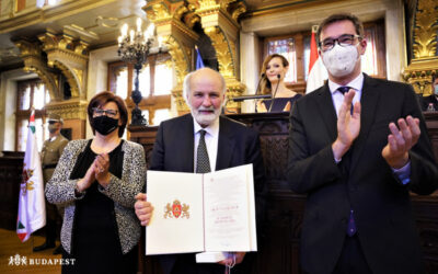 Átvette a Budapest díszpolgára címet a WJLF rektora