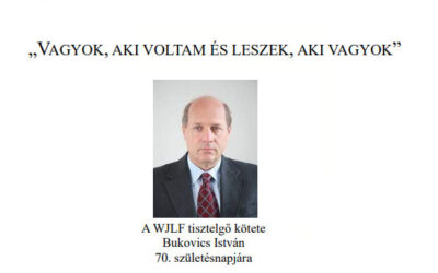 WJLF-kötet Bukovics professzor tiszteletére