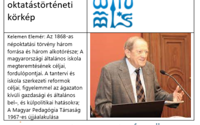Neveléstörténeti/oktatástörténeti körkép: beszélgetés Kelemen Elemérről